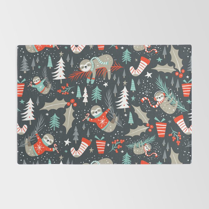 Slothy Holidays Rug Gallery Image 2