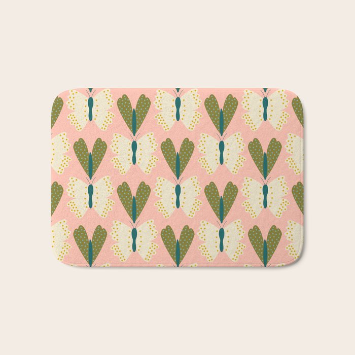 Vintage Butterfly and Moth  Bath Mat Gallery Image 1
