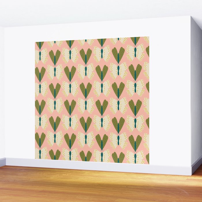 Vintage Butterfly and Moth  Wall Mural Gallery Image 2