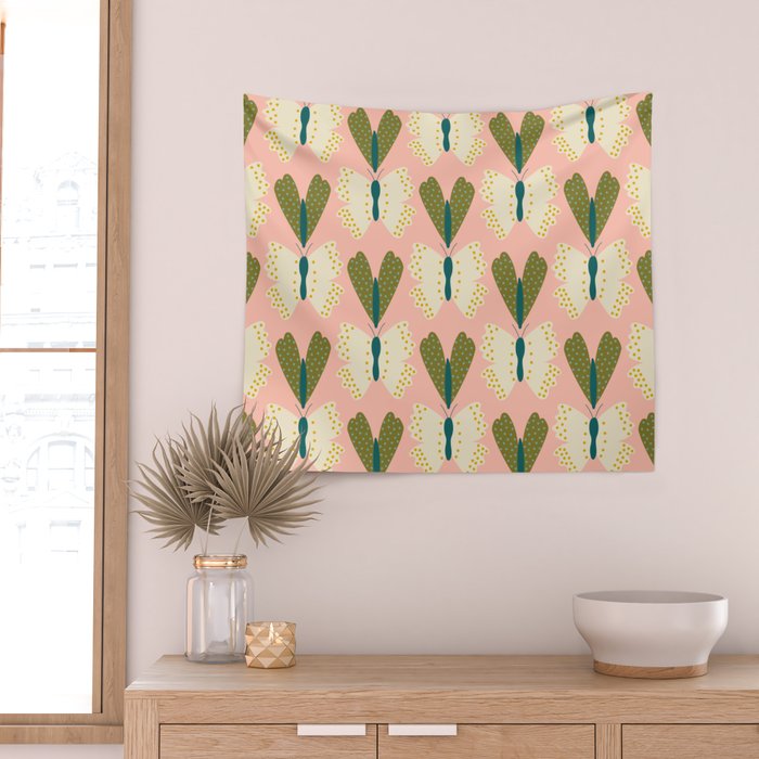 Vintage Butterfly and Moth  Wall Tapestry Gallery Image 2