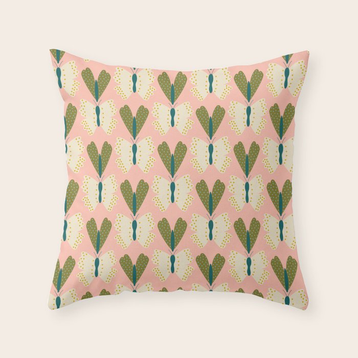 Vintage Butterfly and Moth  Throw Pillow Gallery Image 6