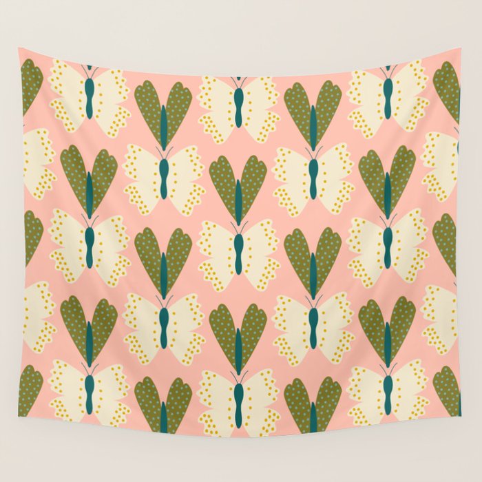 Vintage Butterfly and Moth  Wall Tapestry Gallery Image 4