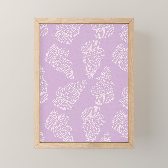 Conch Shell on Lavender Mini Art Print Gallery Image 1