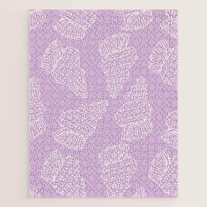 Conch Shell on Lavender Jigsaw Puzzle Gallery Image 1