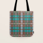 Earthy Tartan Elegance Tote Bag Gallery Image 1