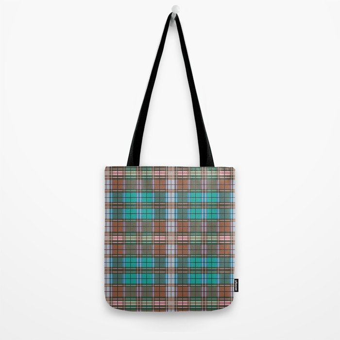 Earthy Tartan Elegance Tote Bag Gallery Image 2