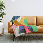 Modern Abstract Shape 01 Throw Blanket Gallery Image 1