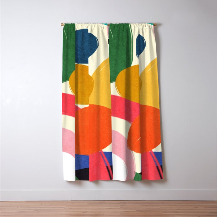 Modern Abstract Shape 01 Window Curtain Gallery Image 3
