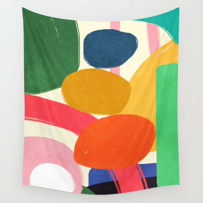Modern Abstract Shape 01 Wall Tapestry Gallery Image 4