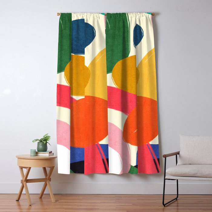 Modern Abstract Shape 01 Window Curtain Gallery Image 5
