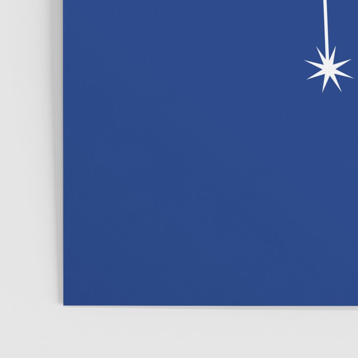 Gemini Zodiac Star Constellation Line Art Dark Blue Poster Gallery Image 3