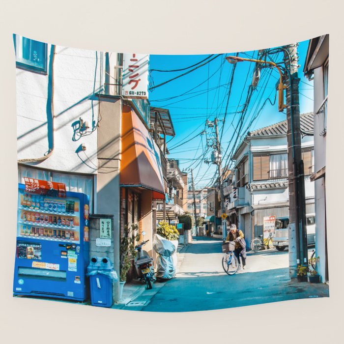 Anime Tokyo Streets Wall Tapestry Gallery Image 4