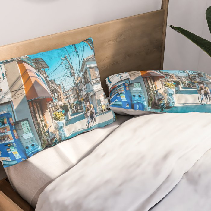 Anime Tokyo Streets Pillow Sham Gallery Image 2