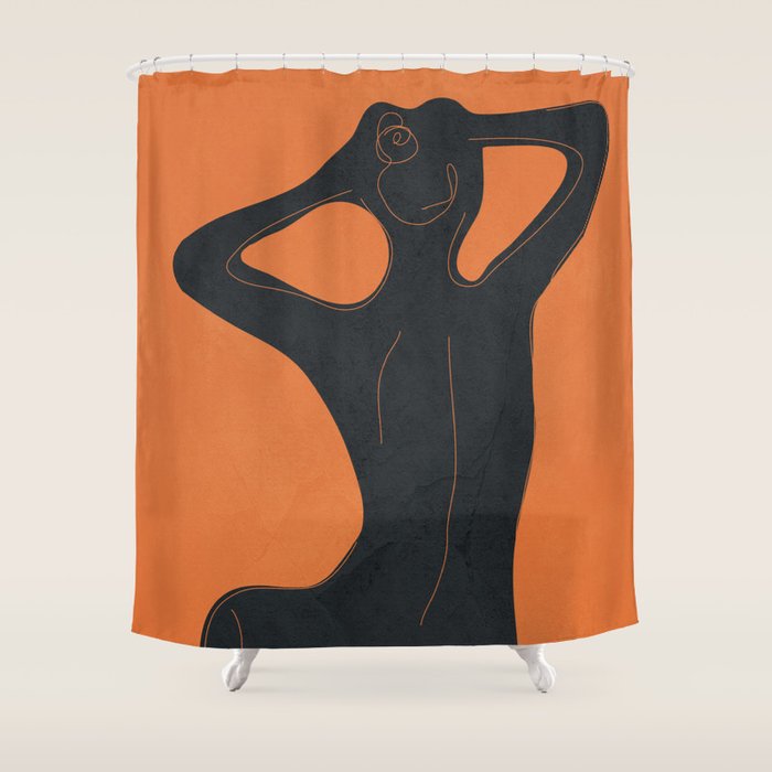 Abstract Nude I Shower Curtain Gallery Image 1