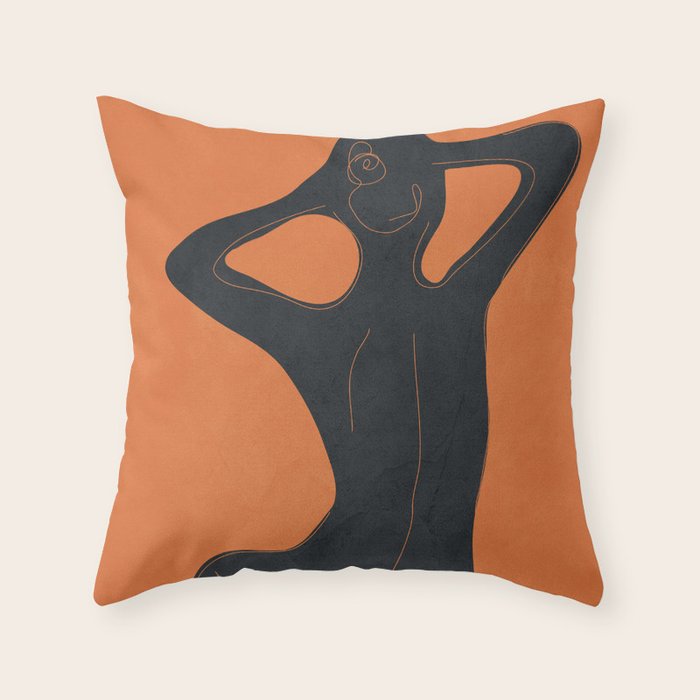 Abstract Nude I Throw Pillow Gallery Image 6