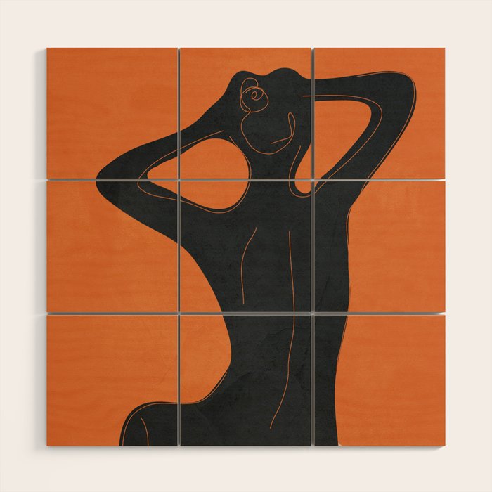 Abstract Nude I Wood Wall Art Gallery Image 1