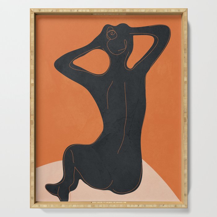 Abstract Nude I Serving Tray Gallery Image 1