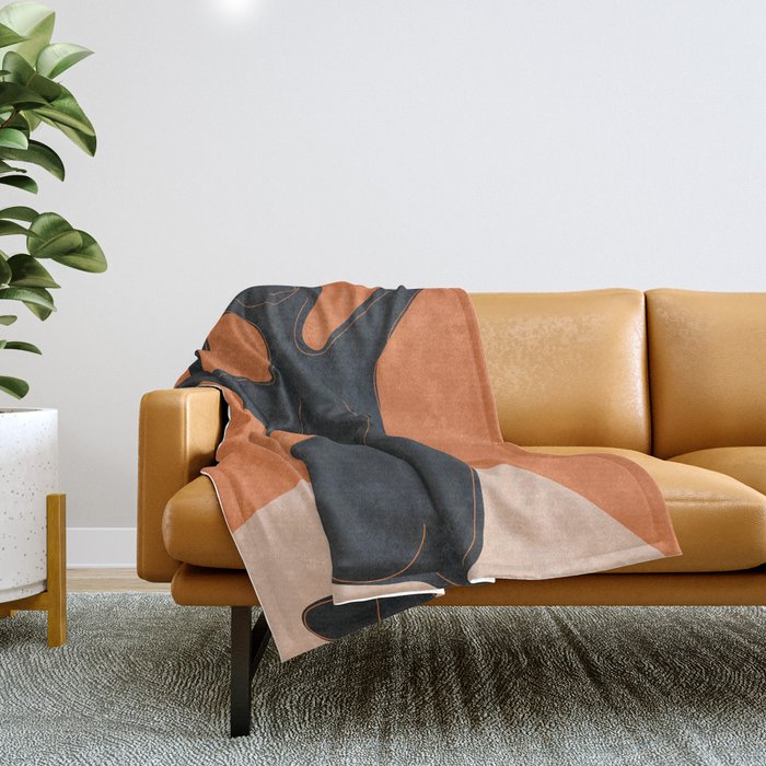 Abstract Nude I Throw Blanket Gallery Image 1