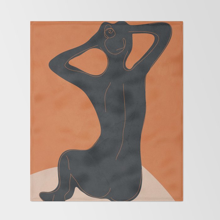 Abstract Nude I Throw Blanket Gallery Image 2