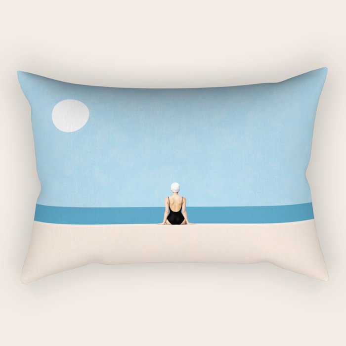 Minimalist Beach Sun Horizon Rectangular Pillow Gallery Image 1