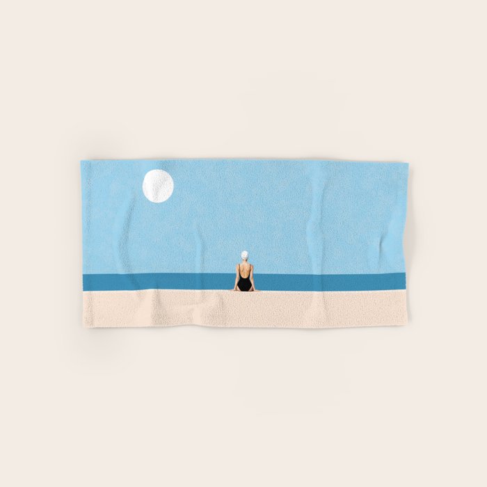 Minimalist Beach Sun Horizon Bath Towel Gallery Image 1