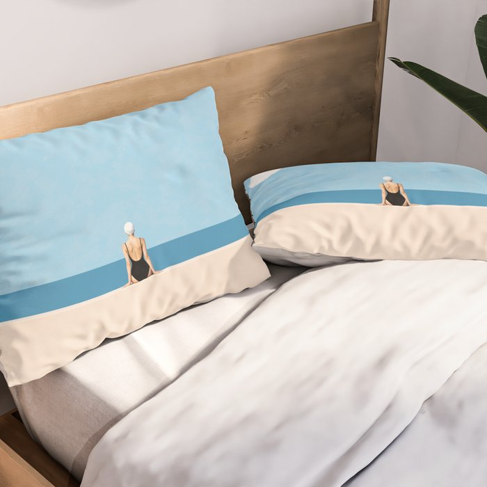 Minimalist Beach Sun Horizon Pillow Sham Gallery Image 2