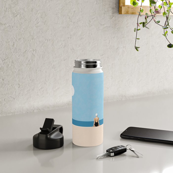 Minimalist Beach Sun Horizon Water Bottle Gallery Image 4