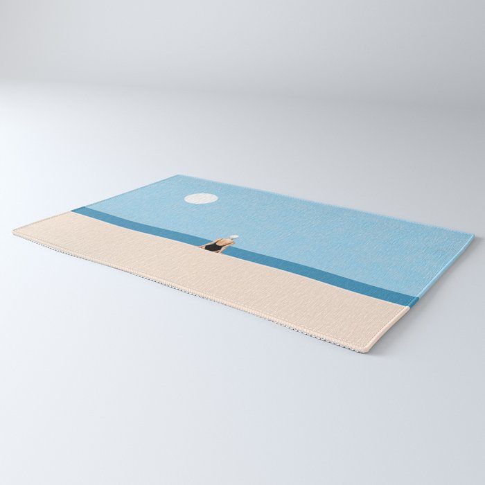 Minimalist Beach Sun Horizon Rug Gallery Image 3