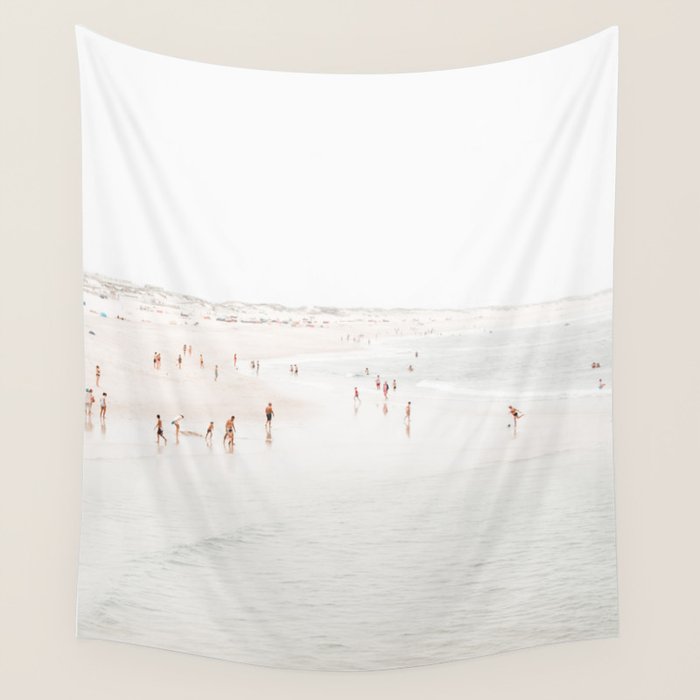 At The Beach (seven) - minimal beach series - ocean sea photography by Ingrid Beddoes Wall Tapestry Gallery Image 4