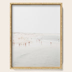 At The Beach (seven) - minimal beach series - ocean sea photography by Ingrid Beddoes Serving Tray Gallery Image 1
