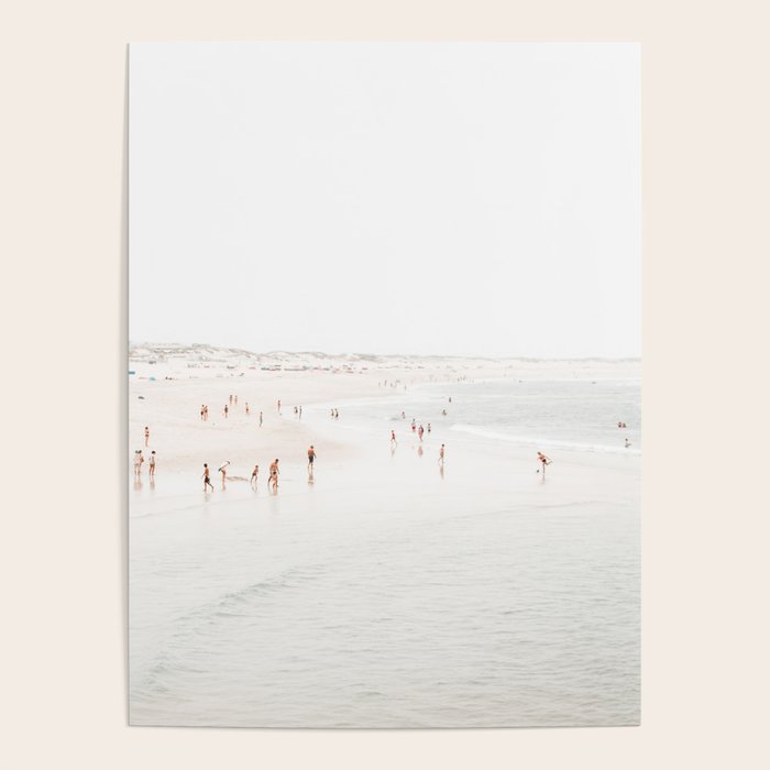 At The Beach (seven) - minimal beach series - ocean sea photography by Ingrid Beddoes Poster Gallery Image 1