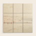 At The Beach (seven) - minimal beach series - ocean sea photography by Ingrid Beddoes Wood Wall Art Gallery Image 1