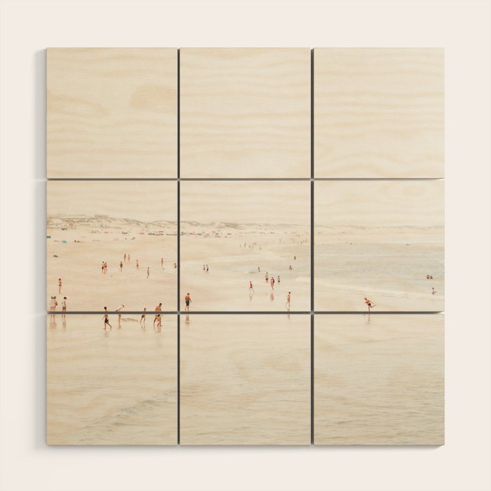At The Beach (seven) - minimal beach series - ocean sea photography by Ingrid Beddoes Wood Wall Art Gallery Image 1