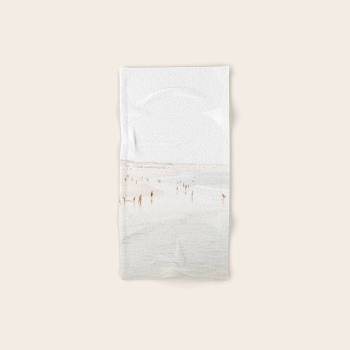 At The Beach (seven) - minimal beach series - ocean sea photography by Ingrid Beddoes Bath Towel Gallery Image 1