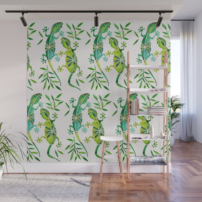 Geckos - Green Palette Wall Mural Gallery Image 1