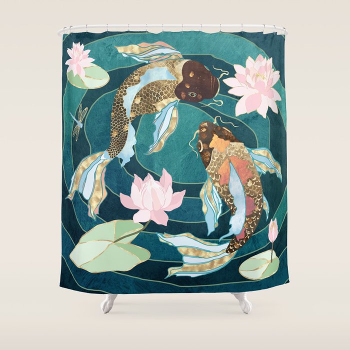 Metallic Koi III Shower Curtain Gallery Image 1