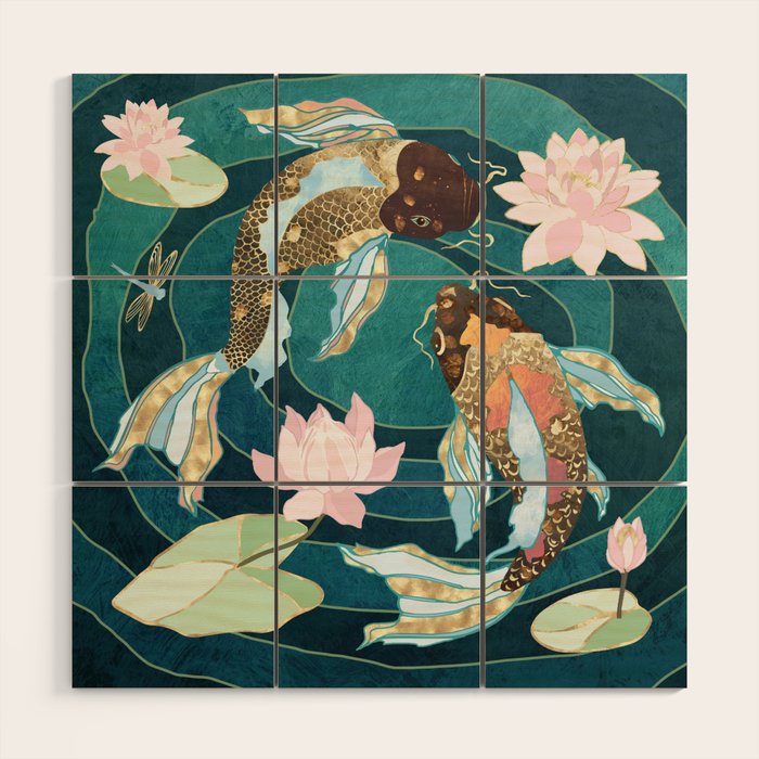 Metallic Koi III Wood Wall Art Gallery Image 1