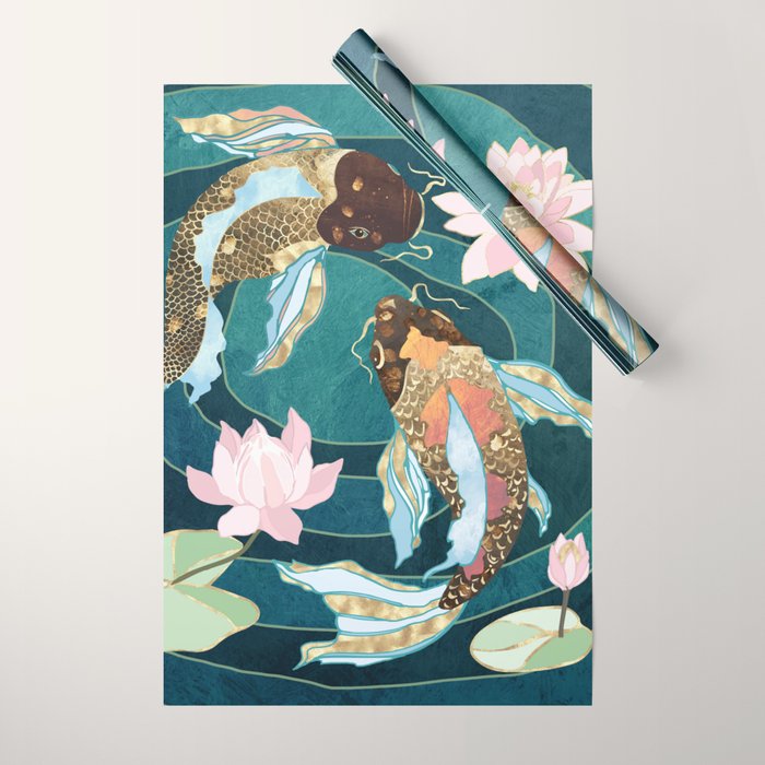 Metallic Koi III Wrapping Paper Gallery Image 1