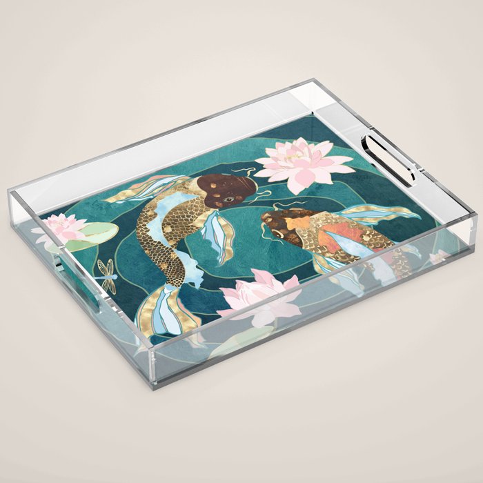 Metallic Koi III Acrylic Tray Gallery Image 1