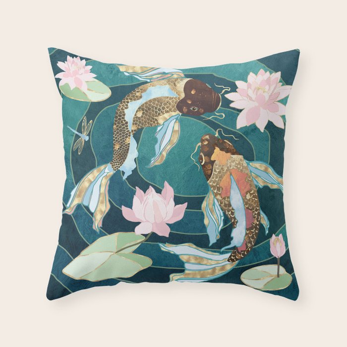Metallic Koi III Throw Pillow Gallery Image 6