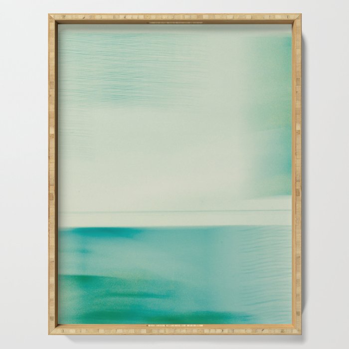 I Am Peaceful abstract photography water long exposure Serving Tray Gallery Image 1
