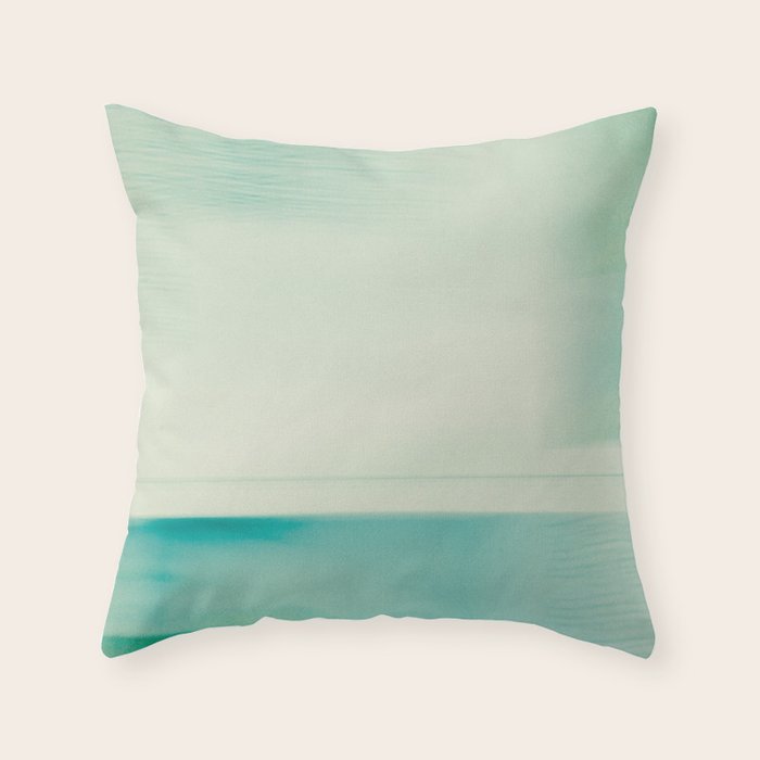 I Am Peaceful abstract photography water long exposure Throw Pillow Gallery Image 6