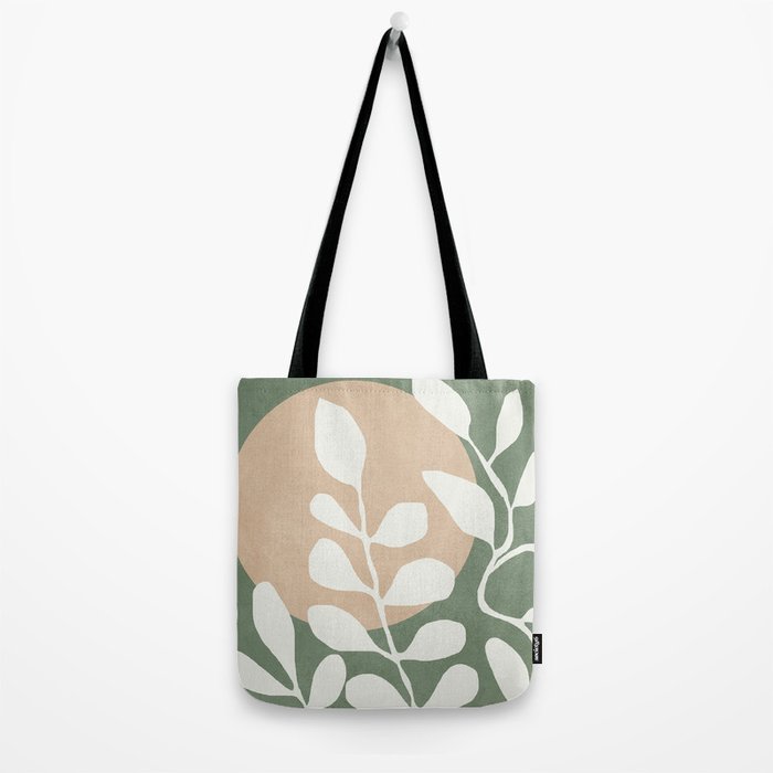 Minimal Abstract Leaves 02 Tote Bag Gallery Image 2