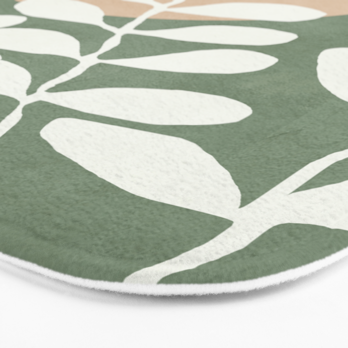 Minimal Abstract Leaves 02 Bath Mat Gallery Image 3