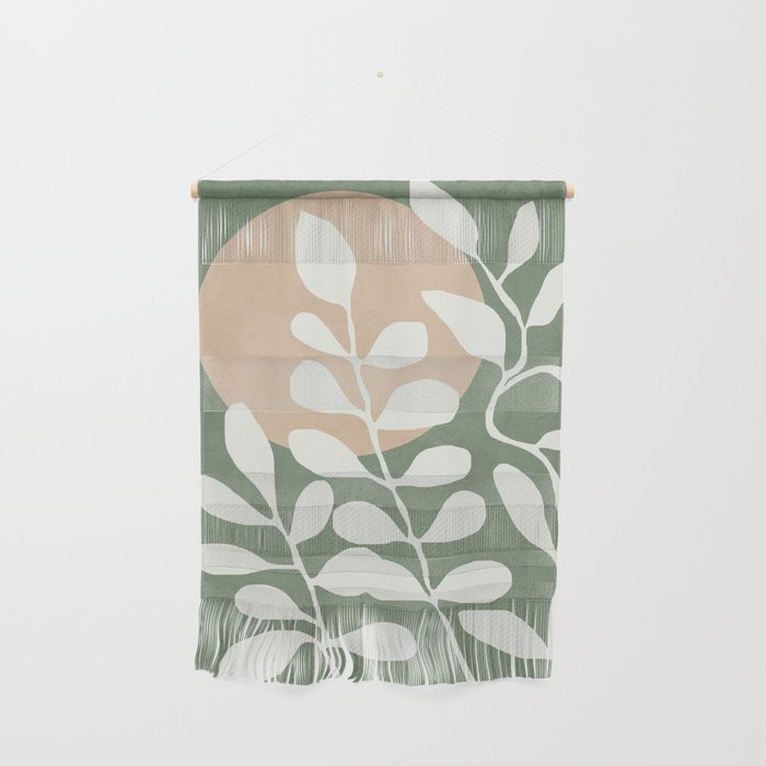 Minimal Abstract Leaves 02 Wall Hanging Gallery Image 1