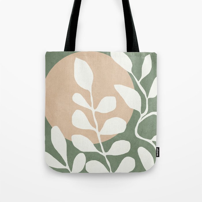 Minimal Abstract Leaves 02 Tote Bag Gallery Image 1