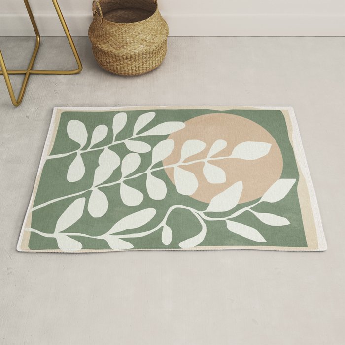 Minimal Abstract Leaves 02 Rug Gallery Image 1