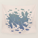 Lepus Constellation: Pastel Wall Tapestry Gallery Image 4