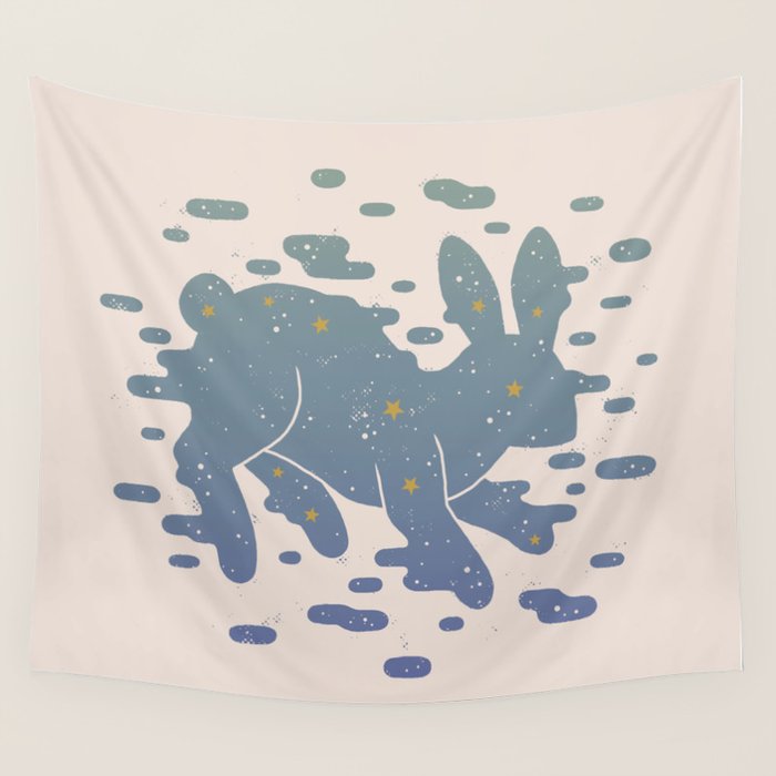 Lepus Constellation: Pastel Wall Tapestry Gallery Image 1