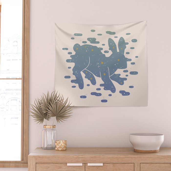 Lepus Constellation: Pastel Wall Tapestry Gallery Image 2
